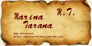 Marina Tarana vizit kartica